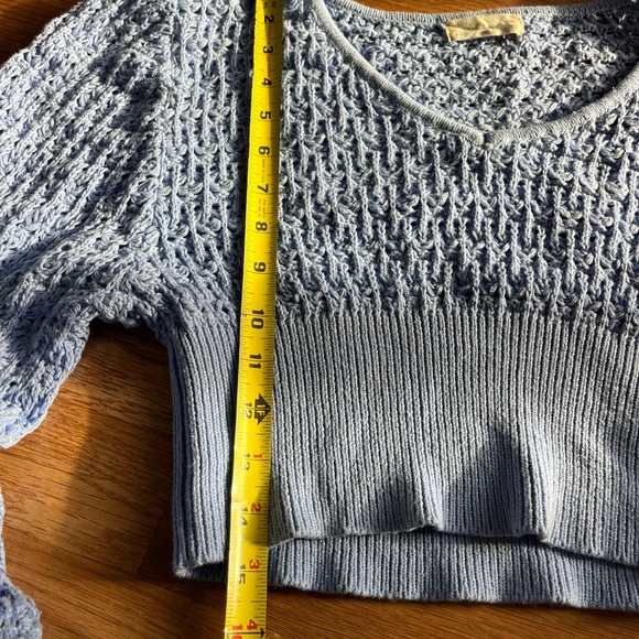 Altar’d State Cropped Briella Knit Crochet V-neck Sweater Womens Size M Y2K - Picture 7 of 10